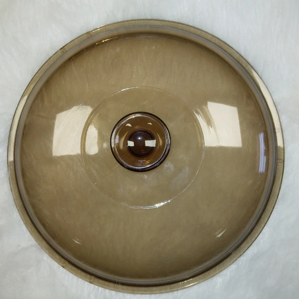 PYREX Amber/Brown PYREX Replacement Lid,  27 PYREX A, Approx 10.5 Diameter